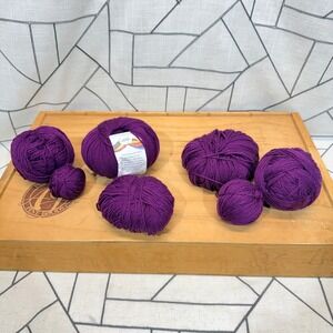 Cascade Yarns 220 Superwash Wool Purple Color 882‎ Lot 04048 Worsted Yarn 100g+
